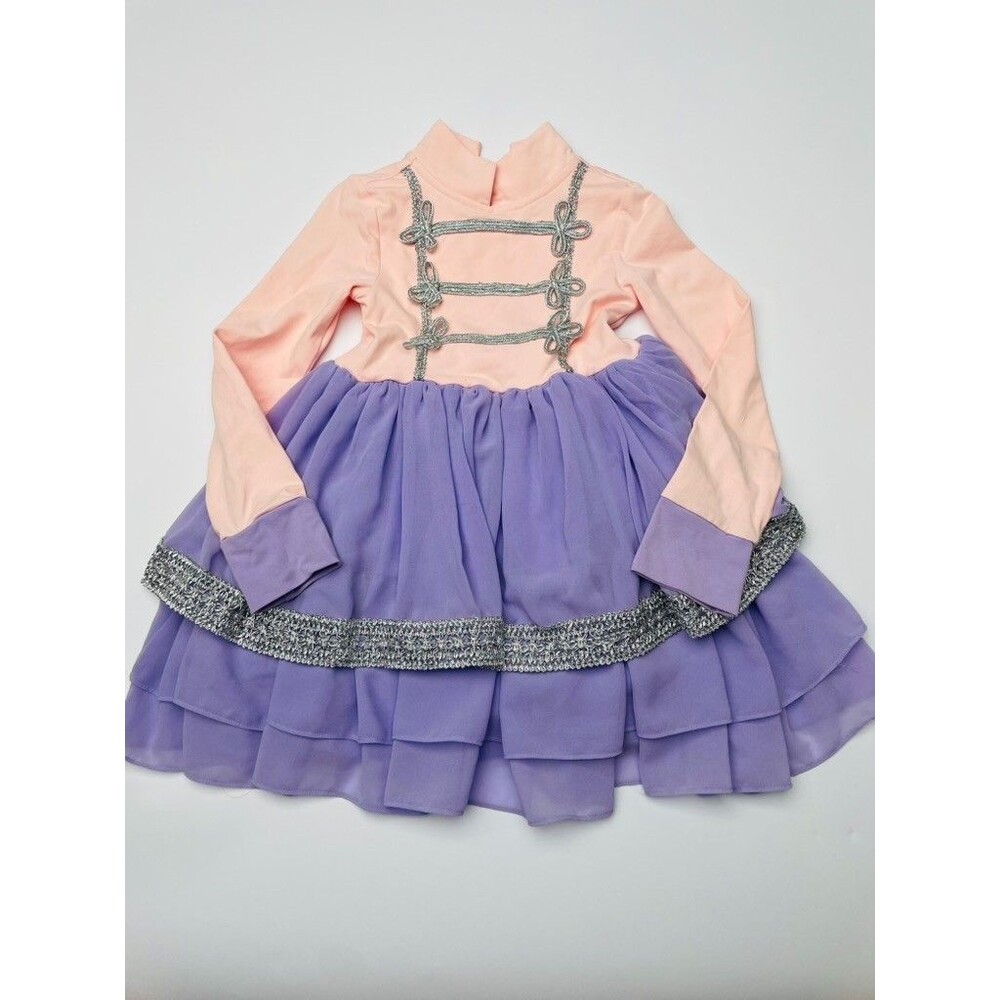 Only Little Once Toy Soldier Nutcracker Twirl Dress Girls Size 3 Pink Purple